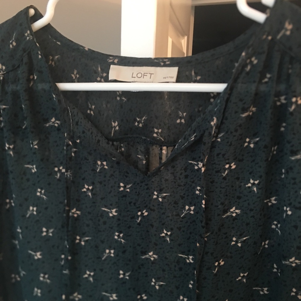 Loft Petite medium sheer blouse.